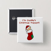 Papa Weihnachten Geschenke und T - Shirt Button (Vorne & Hinten)