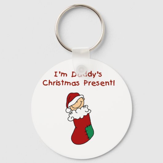 Papa Weihnachten Geschenke und T - Shirt Schlüsselanhänger (Vorderseite)