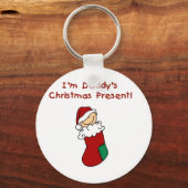 Papa Weihnachten Geschenke und T - Shirt Schlüsselanhänger (Vorderseite)