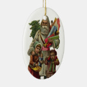 Papa Weihnachten Keramik Ornament (Rechts)