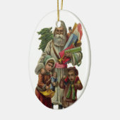 Papa Weihnachten Keramik Ornament (Links)
