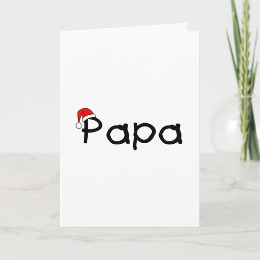Papa-WeihnachtsWeihnachtsmannmütze Feiertagskarte (Vorderseite)