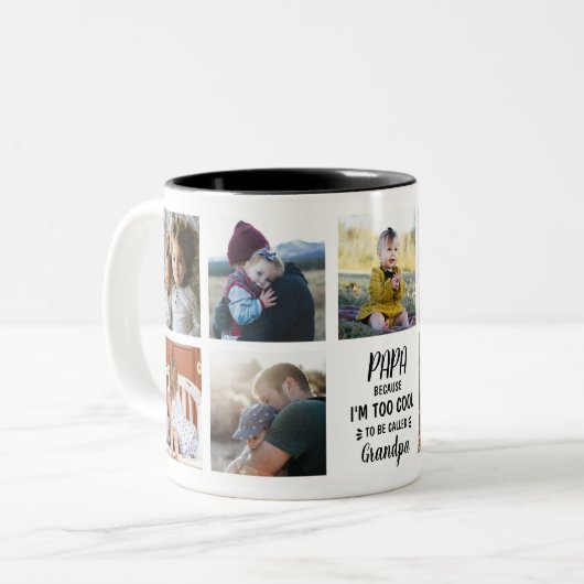 Papa weil ich zu Coole Tasse bin (Vorderseite Links)