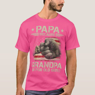 Papa weil Opa ist für alte Typ Männer USA Flagge T-Shirt