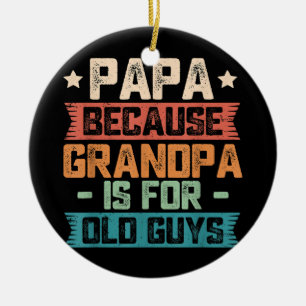 Papa weil Opa ist für alte Typ Vintage Sonne Keramik Ornament