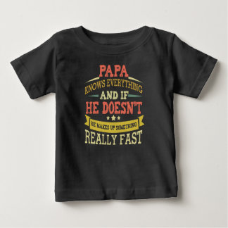 Papa weiß alles baby t-shirt
