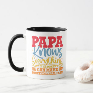 PAPA Weiß-alles Vatertag Cooler Vater Lustig Tasse