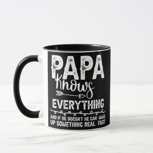Papa weiß alles, was der Vater zu begehen hat  Tasse (Links)