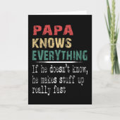 Papa weiß alles - Weihnachtsgeschenk für Opa Karte (Vorderseite)