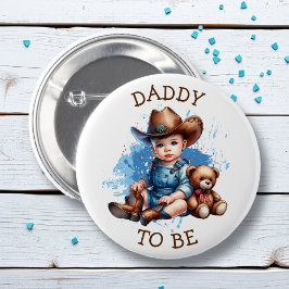 Papa | Western Baby Cowboy Babydusche Button