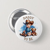Papa | Western Baby Cowboy Babydusche Button (Vorne & Hinten)