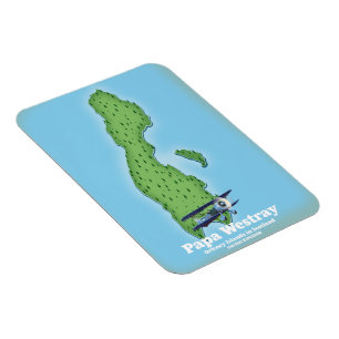 Papa Westray Schottland Karte. Magnet