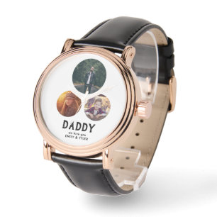 Papa wir Liebe Sie 3 Foto Vater Tag Armbanduhr