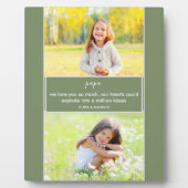 Papa Wir Liebe Sie Gedicht 2 Foto Grün und Grau Fotoplatte (Vorderseite)