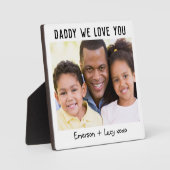 Papa Wir Liebe Sie Vatertag Foto Fotoplatte (Vorderseite)