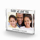 Papa Wir Liebe Sie Vatertag Fotoblock (Rechts)
