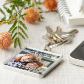 Papa Wir Liebe Sie zum Rough and Back Foto Schlüsselanhänger (Seite)