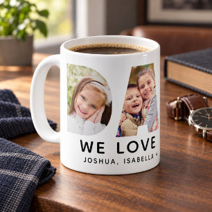 Papa wir lieben dich 3 Foto-Brief Kaffeetasse