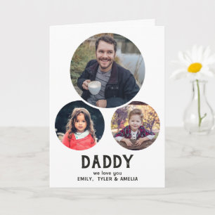 Papa wir lieben dich 3 Fotos Vatertagskarte Karte