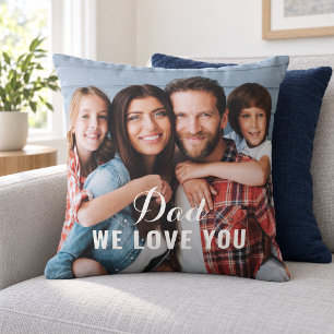 Papa wir lieben Dich Foto Vatertag Kissen