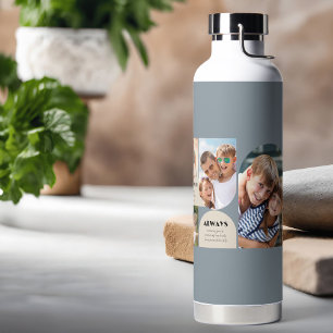 Papa wir lieben dich immer 6 Foto-Collage 32oz Trinkflasche