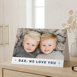 Papa wir lieben dich modernes Vatertagsfoto Feiertagskarte