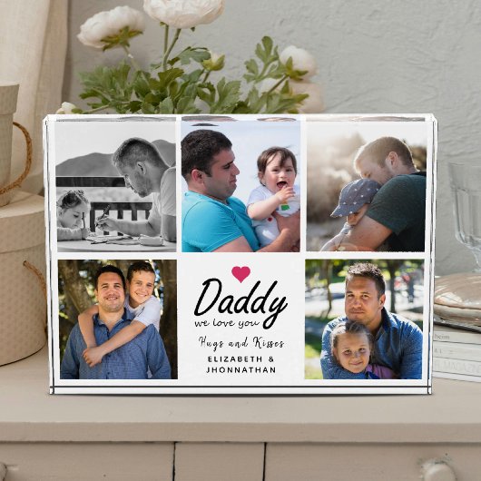 Papa wir lieben dich Skript Vater 5 Benutzerdefini Fotoblock
