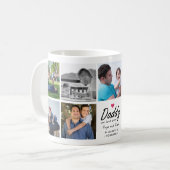 Papa wir lieben dich Skript Vater Kinder Foto Coll Kaffeetasse (Vorderseite Links)