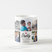 Papa wir lieben dich Skript Vater Kinder Foto Coll Kaffeetasse (Mittel)
