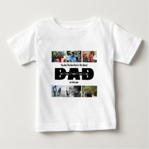 Papa, wir lieben dich – Vatertag 6 Foto-Collage Baby T-shirt