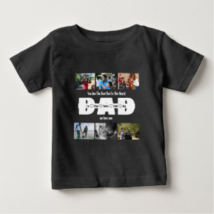 Papa, wir lieben dich – Vatertag 6 Foto-Collage Baby T-shirt