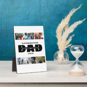 Papa, wir lieben dich – Vatertag 6-Foto-Collage Fotoplatte