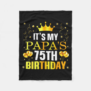 Papa wird 75 Jahre alt Alles Gute zum 75. Geburtst Fleecedecke