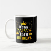 Papa wird 75 Jahre alt Alles Gute zum 75. Geburtst Kaffeetasse (Links)