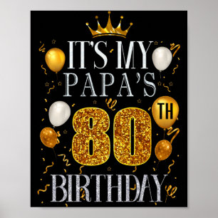 Papa wird 80 Geburtstag Alles Gute zum Geburtstag Poster