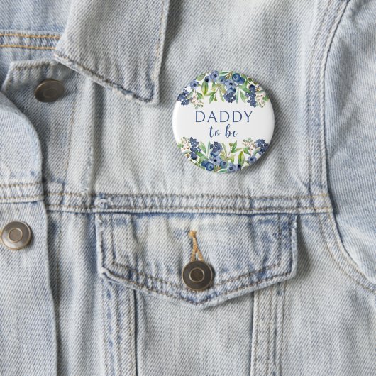 Papa wird Duschknopf für Heidelbeeren Button (Beispiel)