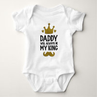 Papa wird immer mein King Baby Bodysuit sein