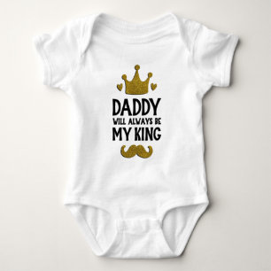 Papa wird immer mein King Baby Bodysuit sein Strampler