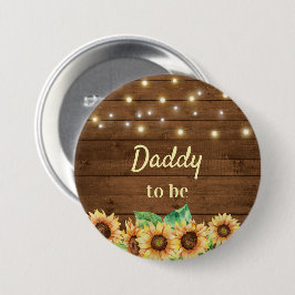 Papa wird neue Papa Vater Sonnenblumendusche Button