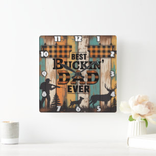 Papa Wolf-Legende, der Mythos des Mannes stark, ro Quadratische Wanduhr