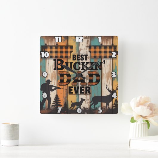 Papa Wolf-Legende, der Mythos des Mannes stark, ro Quadratische Wanduhr (Zuhause)