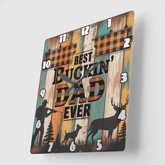 Papa Wolf-Legende, der Mythos des Mannes stark, ro Quadratische Wanduhr (Winkel)