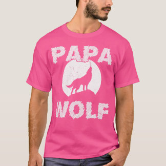 Papa Wolf Wolves Funny Vatertag Vater Vatertag Ide T-Shirt