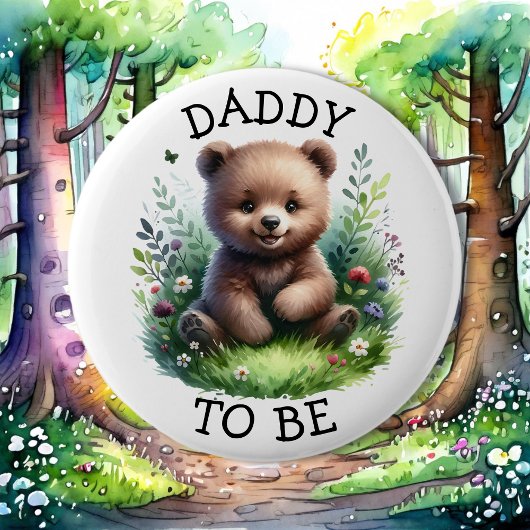 Papa | Woodland Themed Baby Dusche Button