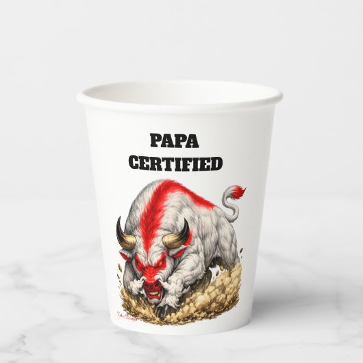 Papa Zertifiziert Pappbecher (Vorderseite)