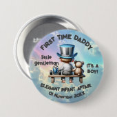 Papa zum ersten Mal - Es ist ein Junge | Button (Vorne & Hinten)