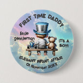 Papa zum ersten Mal - Es ist ein Junge | Button (Vorderseite)