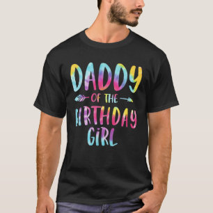 Papa zum Geburtstag für Mädchen Tie Dye Farbige Bd T-Shirt