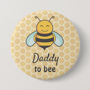 Papa zum Vater Vater Bumblebee Bee Baby Shower Button