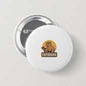 PAPABARA Retro Capybara Vater Vektordesign_1 Button (Vorne & Hinten)
